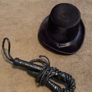 Whip and hat